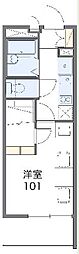 レオパレスグランド　オープリー 1階1Kの間取り