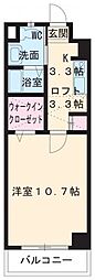エスペランサ春日井駅前 10階1Kの間取り
