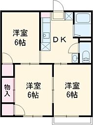 アップルハイツ 3DKの間取図画像