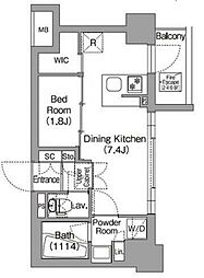 コンフォリア東葛西 3階1DKの間取り