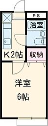 アンビエント 1階1Kの間取り