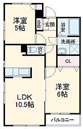 間取図画像 2LDK