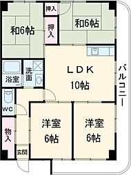 第3新安城ビル 4階4LDKの間取り