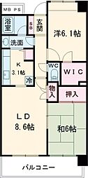 立川昭和記念公園パーク・ホームズ 2LDKの間取図画像