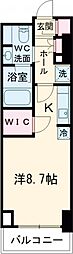 パークアクシス赤塚 1Kの間取図画像