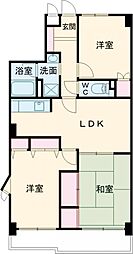 福岡市地下鉄七隈線 七隈駅 徒歩24分の賃貸マンション 3階3LDKの間取り