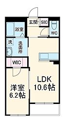 N’ｓ　ＡＲＫ 2階1LDKの間取り
