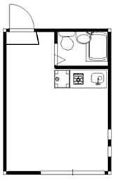 ライフピアモジュール 1階ワンルームの間取り