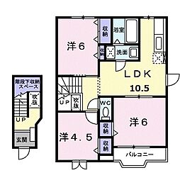 ベルクソーレB 3LDKの間取図画像