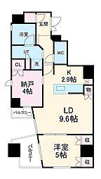 プレミスト京都御池通 2階1SLDKの間取り