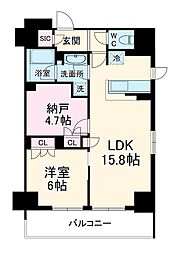 リーフシティ市川　ザ・レジデンス 4階1SLDKの間取り