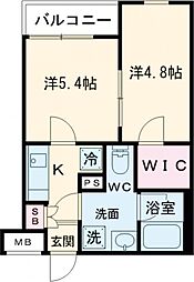 アイルグランデ品川 1階1DKの間取り