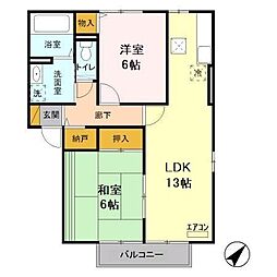 グランドソレイユ　Ｇ 1階2LDKの間取り