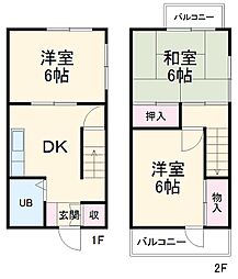 ローゼンハイム 1階3DKの間取り