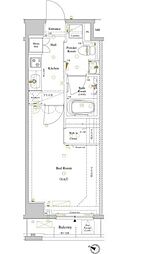 ルクレ高円寺アジールコート 1階1Kの間取り