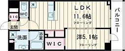 ステージグランデ竹ノ塚 4階1LDKの間取り