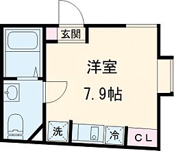 ＣＡＳＡ　ＯＴＳＵＫＡ 4階ワンルームの間取り