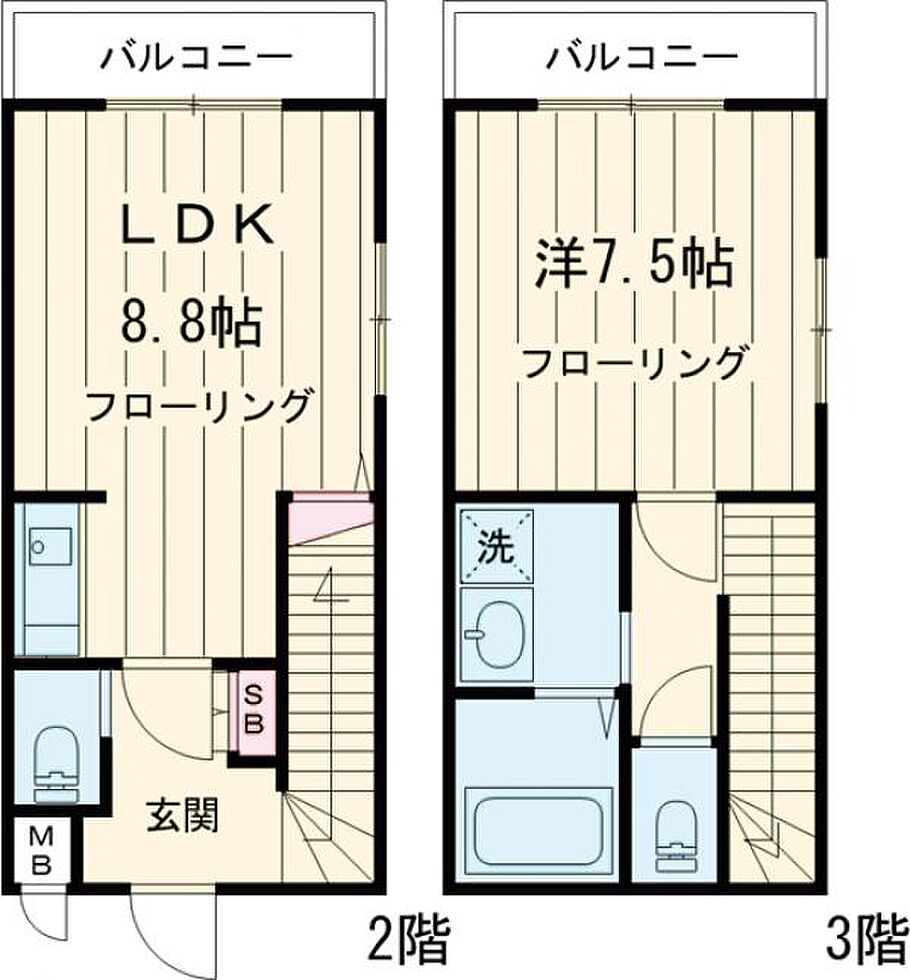 ホームズ ネオ パーシモン 1ldk 賃料14 5万円 45 賃貸テラスハウス住宅情報