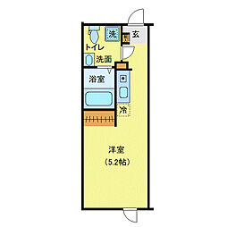 フィオーレ金町II 2階ワンルームの間取り