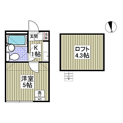 アマリリス 1階1Kの間取り