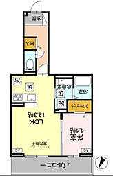 ノーブルヴィラ南浦和 3階1LDKの間取り