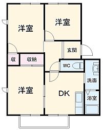 間取図画像 3DK