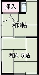 大和荘　別館 2階1Kの間取り