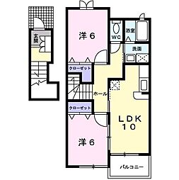 サニーヒル 2LDKの間取図画像