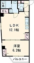 Courtyard Asakusa 5階1LDKの間取り