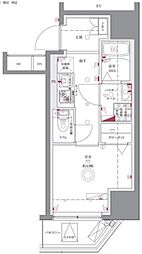 AZEST武蔵小杉 5階1Kの間取り