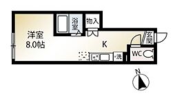MQuarto秋津 1階ワンルームの間取り