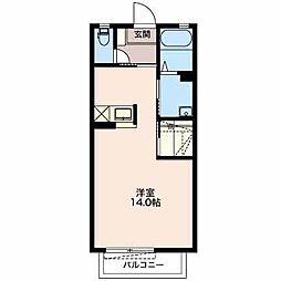 JR東海道本線 穂積駅 徒歩33分の賃貸アパート 1階ワンルームの間取り