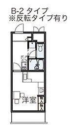レオパレスＦｌａｔ新栄 17階1Kの間取り