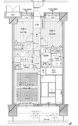 ダイアパレス千城台II 2階3LDKの間取り