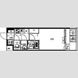 Alivis福島海老江（旧：フォーリアライズ福島ルノン） 12階1Kの間取り