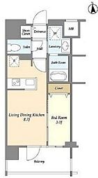 アプリーレ東中野 5階1LDKの間取り