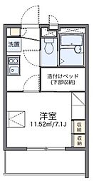 レオパレス内山 3階1Kの間取り