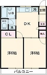 メゾンＫ 1階2DKの間取り