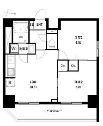 アーバンパーク扇大橋 11階2LDKの間取り