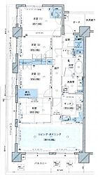 サクラディアサークルコート 11階4LDKの間取り