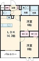 Stadt Nerima-kasugacho 3階2LDKの間取り