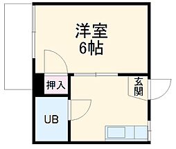 フォーヴル月ケ丘 1Kの間取図画像