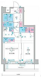 ガリシア西馬込 3階1LDKの間取り