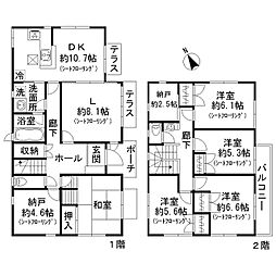 北野台1丁目戸建て 1階5SLDKの間取り