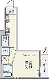 Ma Cachette 3階1Kの間取り