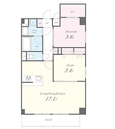 MARKS　SAKURA 5階1SLDKの間取り