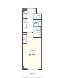 MARKS　SAKURA 3階1Kの間取り