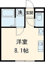 ラフォルテ上板橋 2階ワンルームの間取り