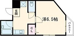 BILANCIA 2階1Kの間取り