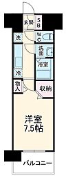 パルティール笠寺 7階1Kの間取り